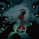 Kuzco about to be chased by a group of jaguars.